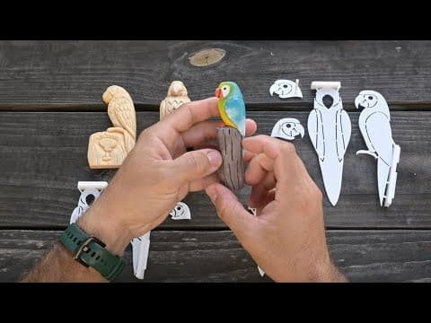 How to Carve a Wooden Parrot   Wood Parrot Whittling Tutorial