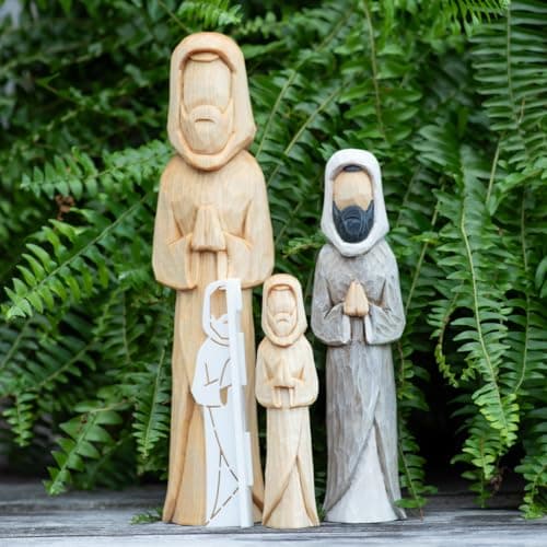Jesus Savior Wood Carving Stencil Set, 3D Printed Template, Nativity Caricature Pattern, Tutorial Video Available
