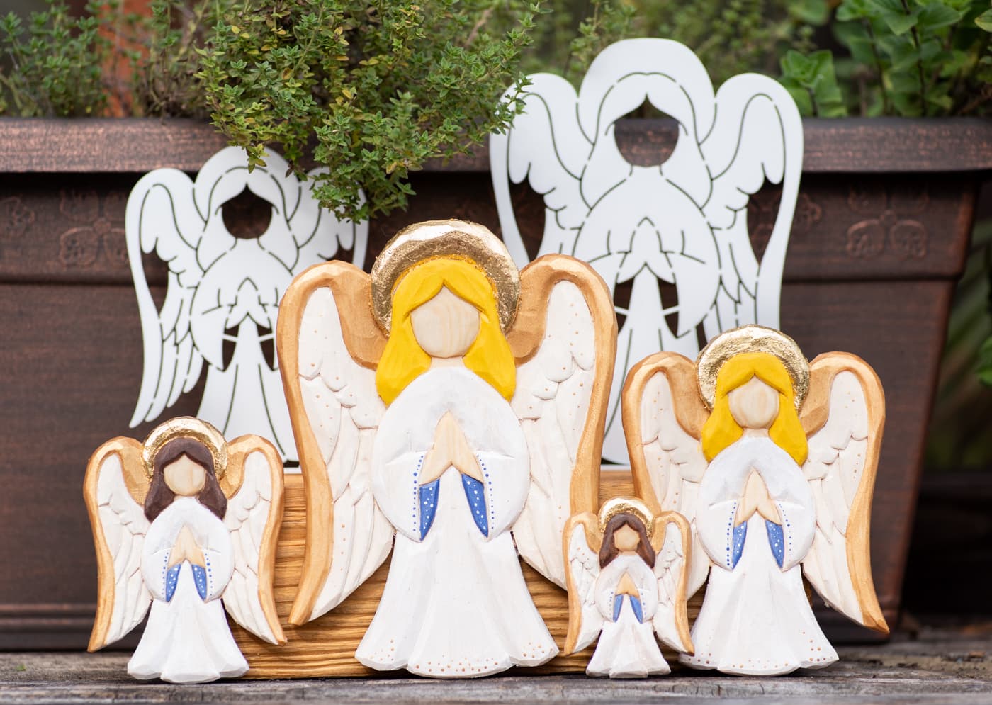Flat Angel Carving Stencil